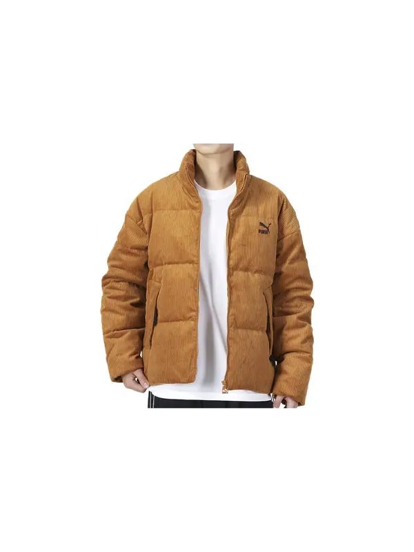 Куртка classics oversized short polyball puffer winter jacket 'brown' Puma — изображение 2 из 4, коричневый