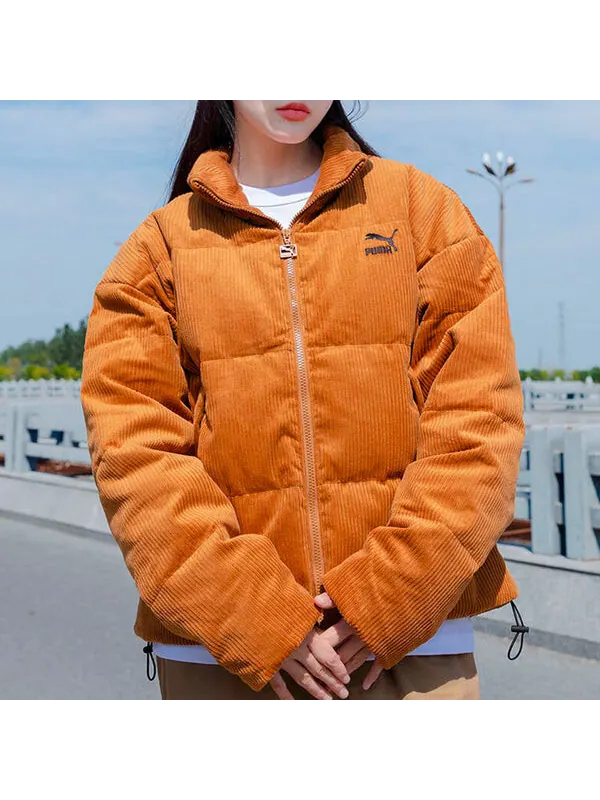 Куртка classics oversized short polyball puffer winter jacket 'brown' Puma — изображение 4 из 4, коричневый