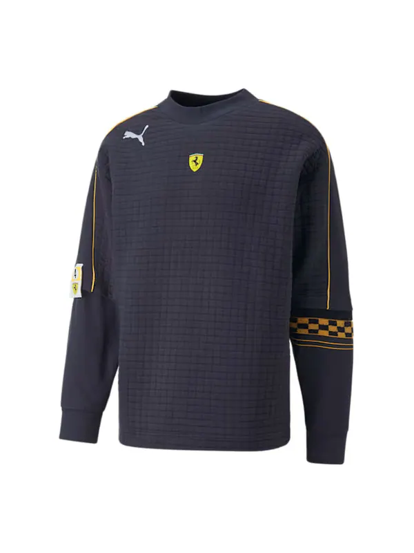Свитер logo ferrari race statement sweatshirt 'navy' Puma