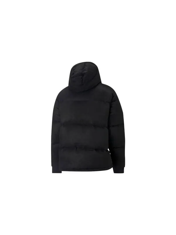 Куртка logo mmq faux leather down jacket 'black' Puma — изображение 2 из 2, черный