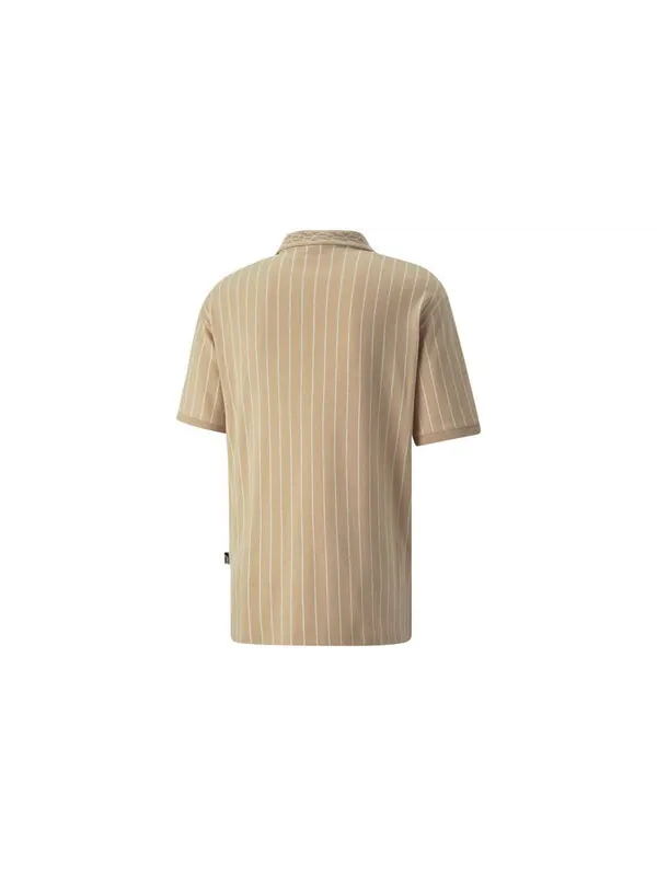 Рубашка поло players lounge polo shirt 'brown' Puma — изображение 2 из 4, коричневый