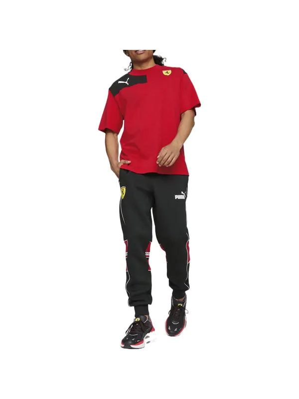 Брюки scuderia ferrari sds pants 'black' Puma — изображение 3 из 4, черный/красный