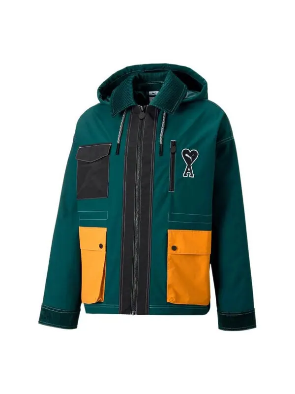 Куртка x ami jacket 'green' Puma — изображение 1 из 4, зеленый