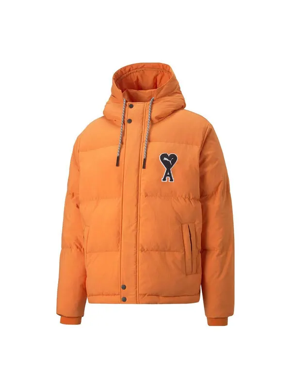 Куртка x ami puffer jacket 'orange' Puma — изображение 1 из 3, оранжевый
