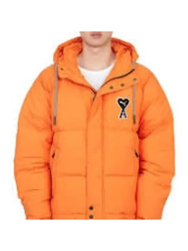 Куртка x ami puffer jacket 'orange' Puma — изображение 3 из 3, оранжевый