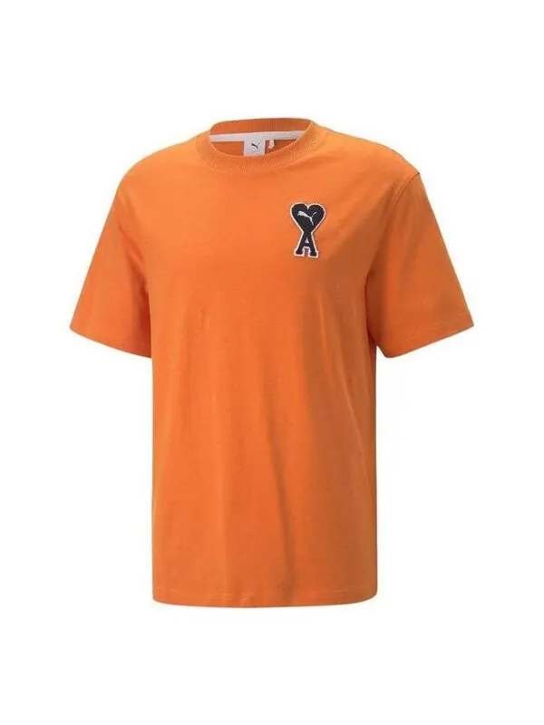 Футболка x ami tee 'orange' Puma — изображение 1 из 4, оранжевый