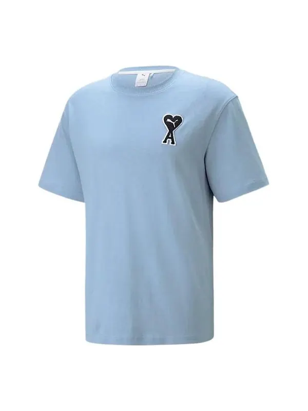 Футболка x ami tee 'blue' Puma — изображение 1 из 4, синий
