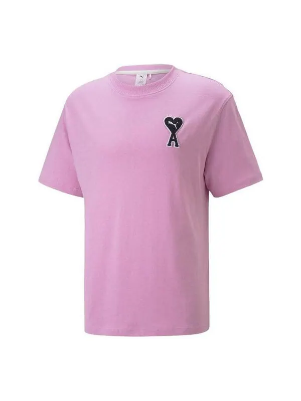 Футболка x ami tee 'pink' Puma — изображение 1 из 4, розовый