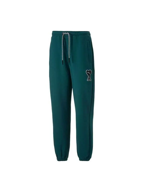 Брюки x ami sweatpants 'green' Puma — изображение 1 из 1, зеленый