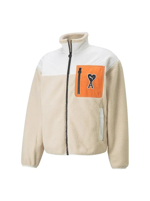 Куртка x ami sherpa jacket 'beige' Puma — изображение 1 из 2, бежевый