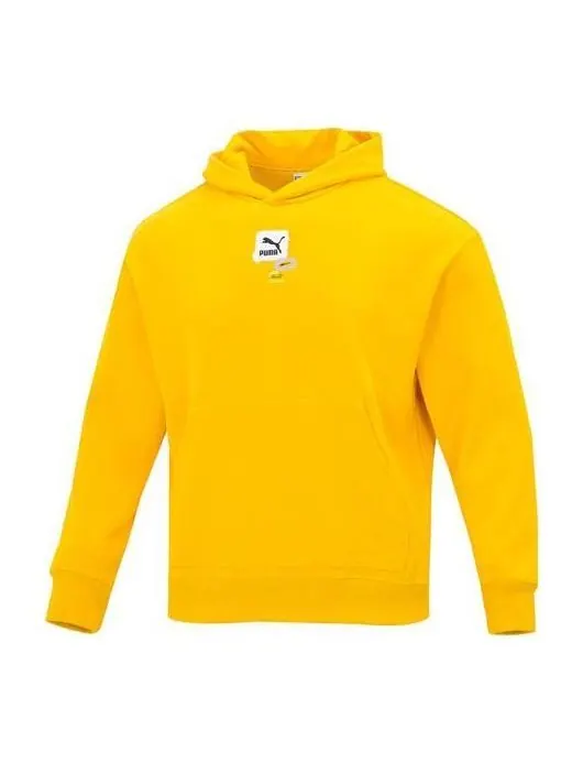Толстовка oversize trend graphic logo hoodie 'yellow' Puma — изображение 1 из 4, желтый