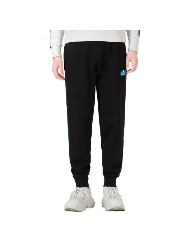 Брюки trend graphic logo pants 'black' Puma — изображение 2 из 4, черный