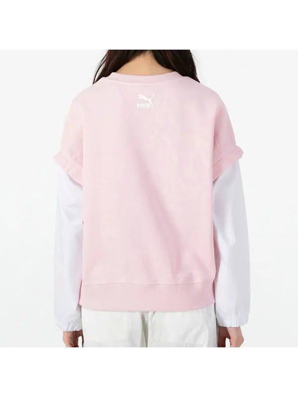 Свитер 2-fer graphic vest top logo 'pink' Puma — изображение 3 из 3, розовый