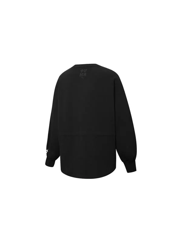 Свитер embroidery logo round-neck sweatshirtblack Puma — изображение 2 из 2, черный