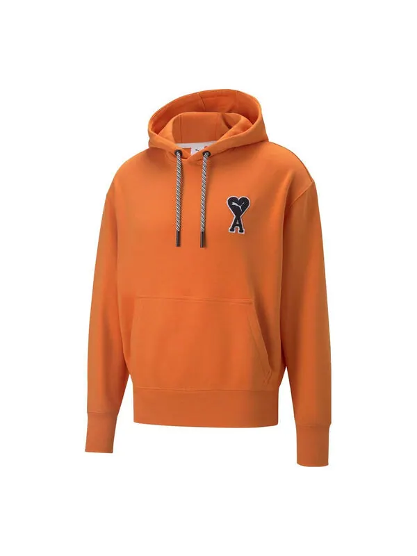 Толстовка x ami hoodie 'orange' Puma — изображение 1 из 4, оранжевый