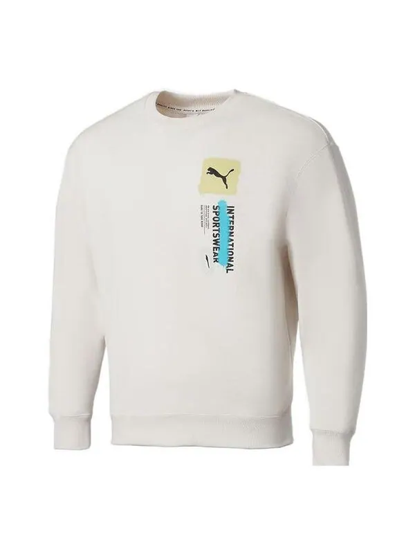 Свитер logo international sportswear sweatshirt 'white' Puma