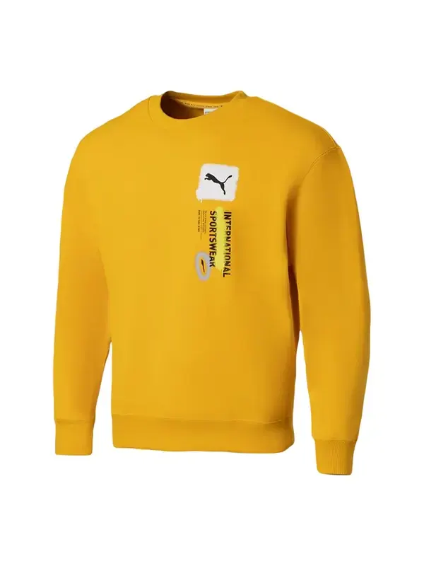 Свитер logo international sportswear sweatshirt 'yellow' Puma