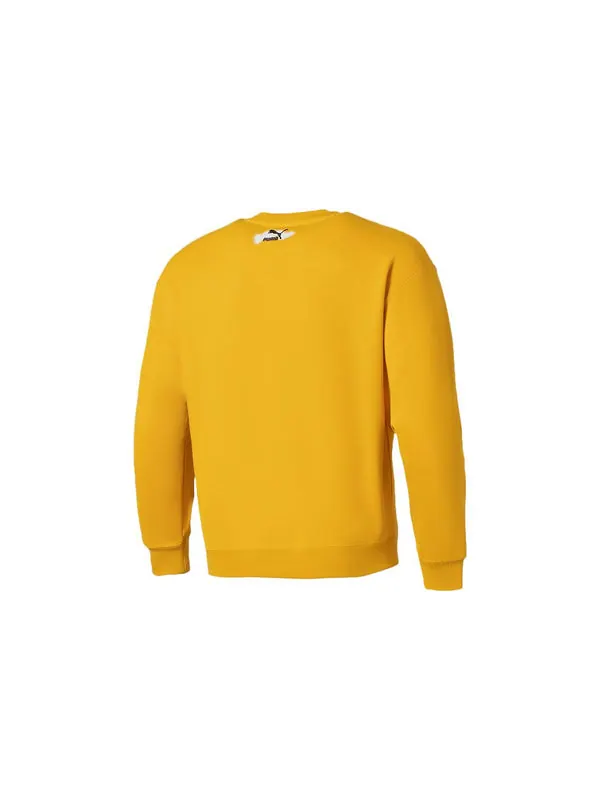 Свитер logo international sportswear sweatshirt 'yellow' Puma — изображение 2 из 2, желтый