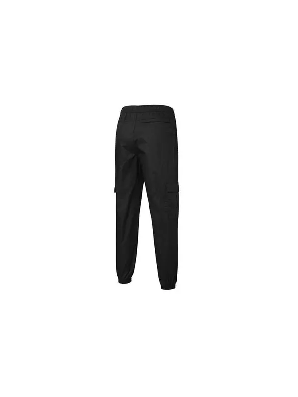 Брюки logo classics cargo pants 'black' Puma — изображение 2 из 4, черный
