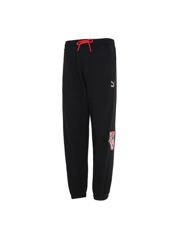 Брюки logo sweatpants 'black' Puma — изображение 1 из 4, черный