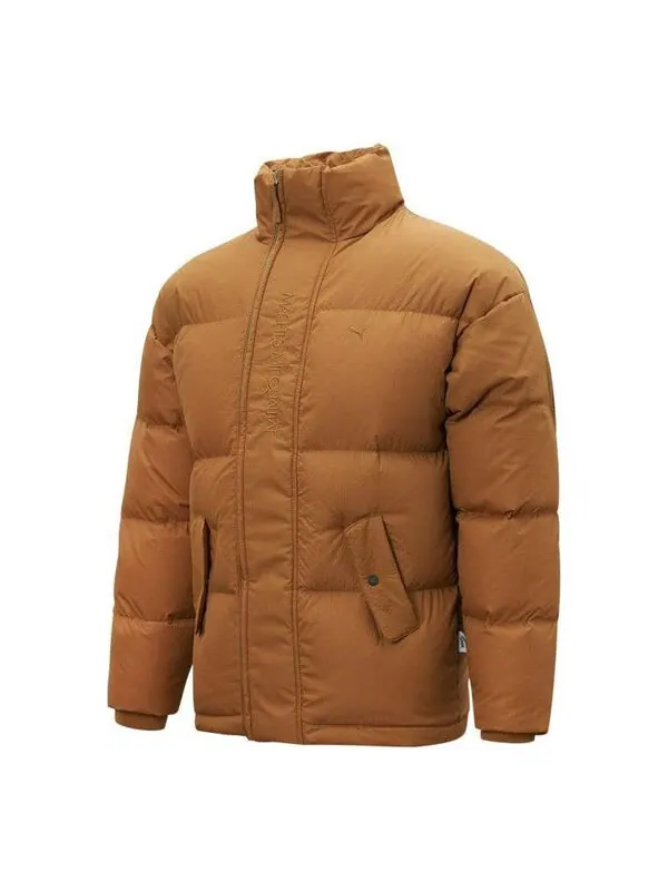 Куртка mmq down puffer jacket 'brown' Puma — изображение 1 из 2, коричневый