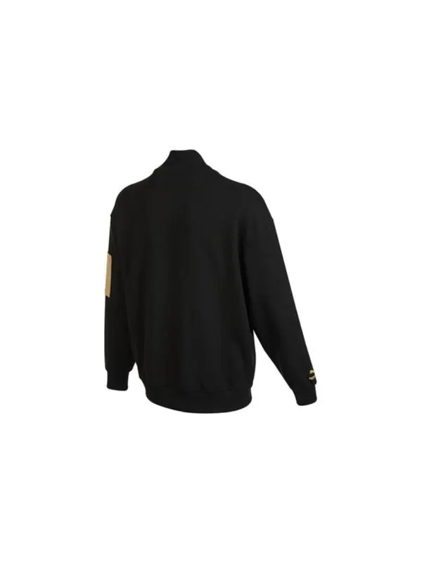 Куртка logo baseball jacket 'black' Puma — изображение 2 из 4, черный