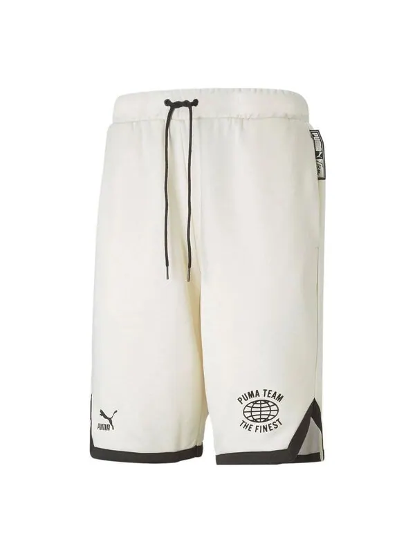 Шорты 8 pt logo team shorts 'white' Puma — изображение 1 из 4, белый