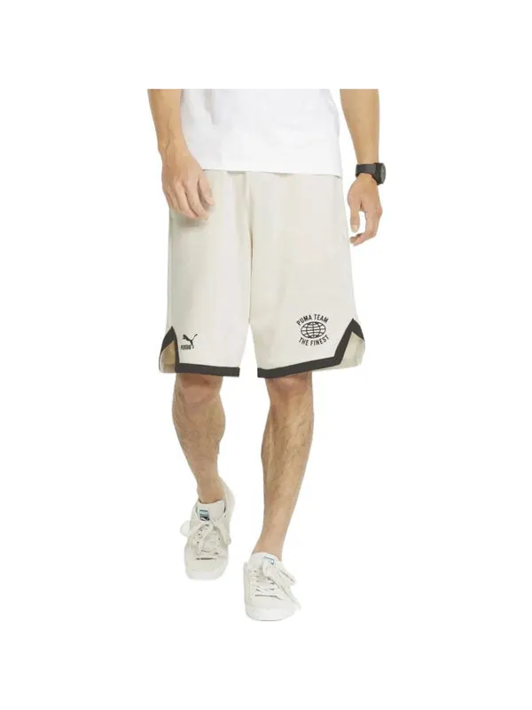 Шорты 8 pt logo team shorts 'white' Puma — изображение 4 из 4, белый