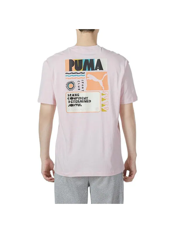 Футболка hc relaxed tee 'pink' Puma — изображение 4 из 4, розовый