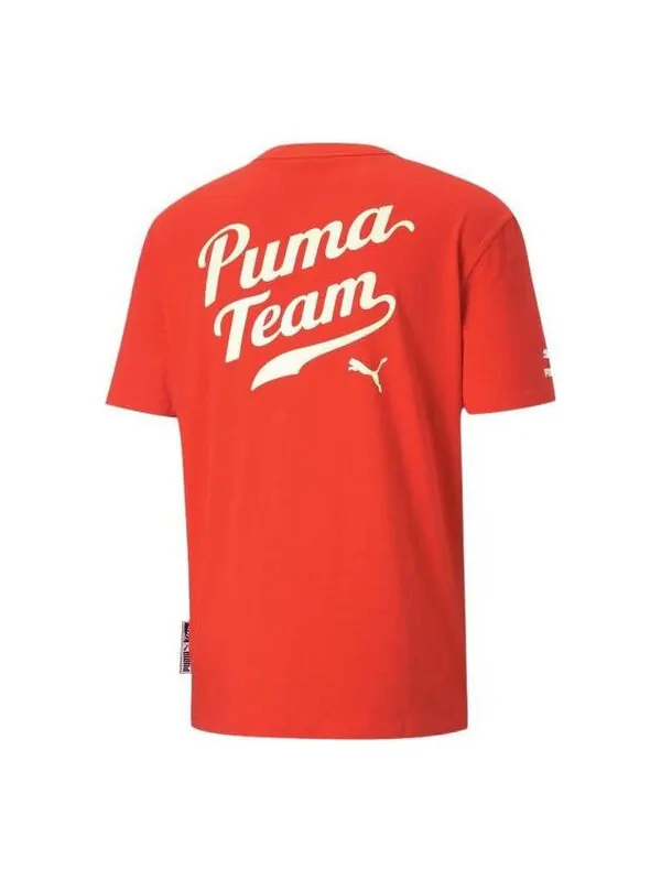 Футболка word team graphic tee 'red' Puma — изображение 1 из 4, красный/белый