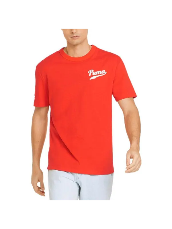 Футболка word team graphic tee 'red' Puma — изображение 4 из 4, красный/белый