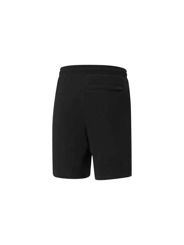 Шорты essential sweat shorts 'black' Puma — изображение 2 из 4, черный/белый