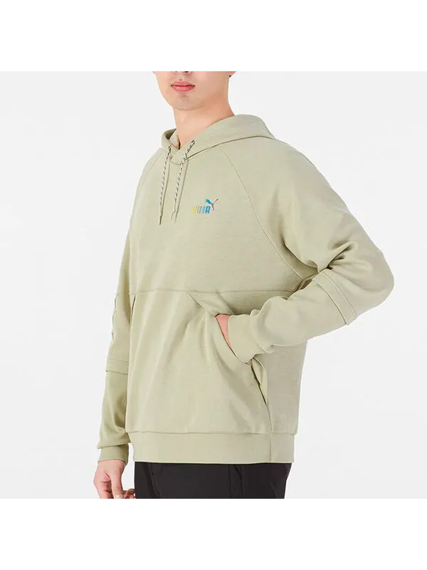 Толстовка logo pattern printing loose gray green Puma — изображение 4 из 4, зеленый