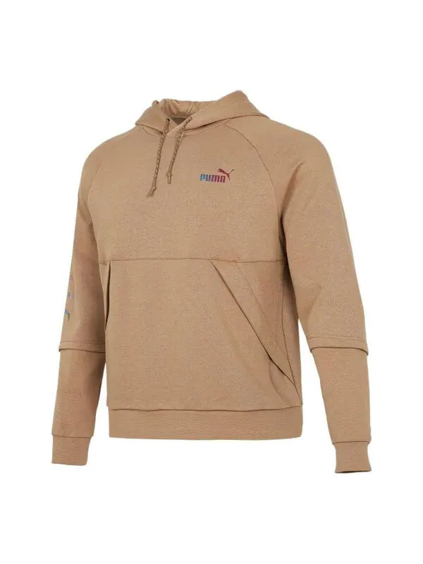 Толстовка logo pattern printing loose couple style khaki Puma — изображение 1 из 4, хаки