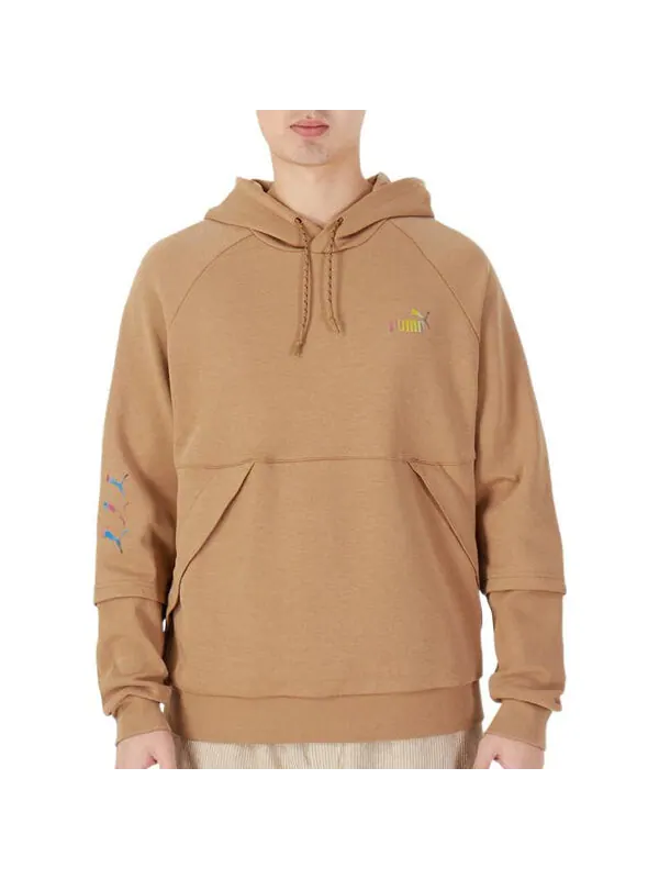 Толстовка logo pattern printing loose couple style khaki Puma — изображение 2 из 4, хаки