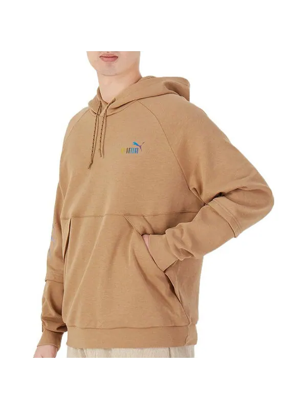 Толстовка logo pattern printing loose couple style khaki Puma — изображение 4 из 4, хаки