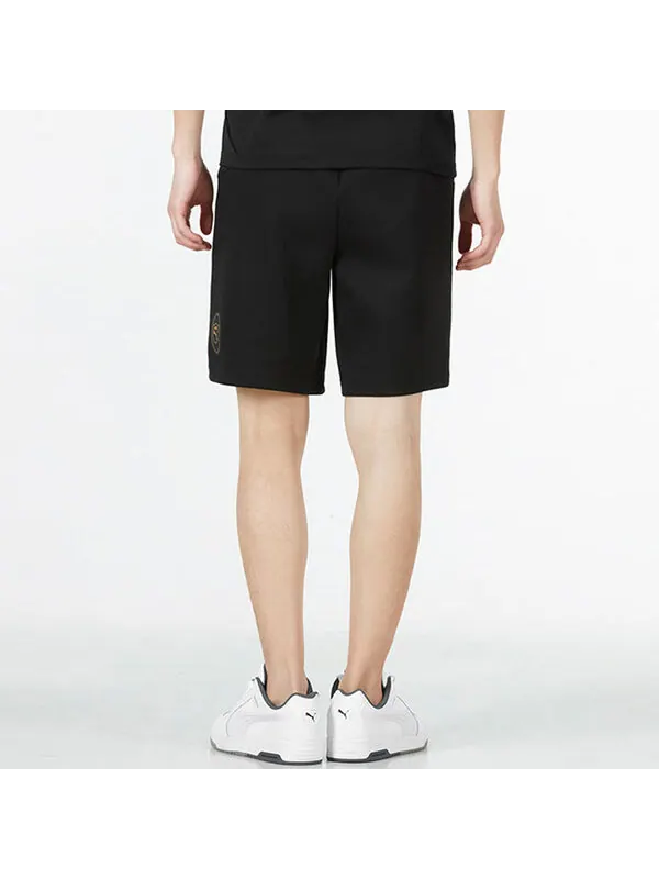 Шорты mix badge shorts 'black' Puma — изображение 4 из 4, черный/золотистый