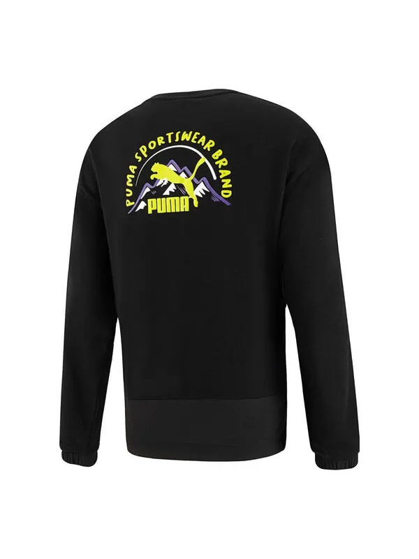 Свитер camping sportswear mountain long sleeve tee 'black' Puma