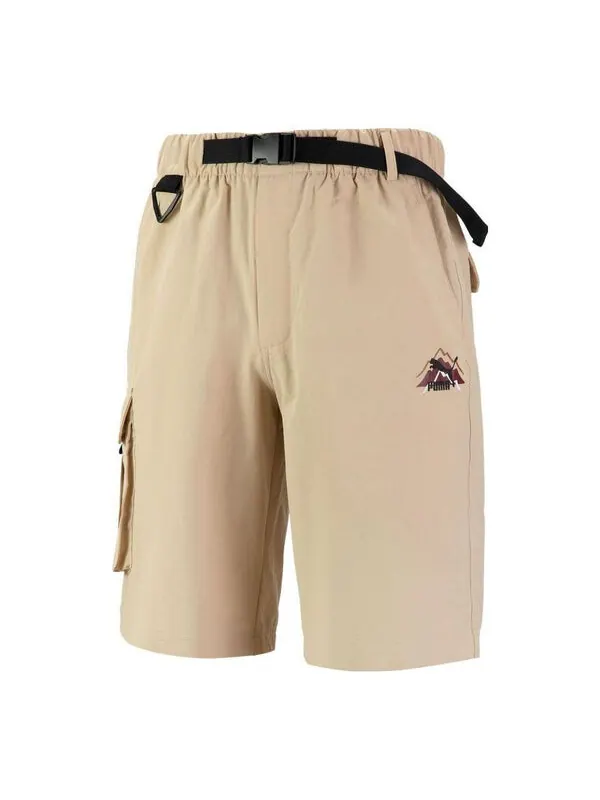 Шорты camping mountain cargo shorts 'beige' Puma — изображение 1 из 2, бежевый/черный