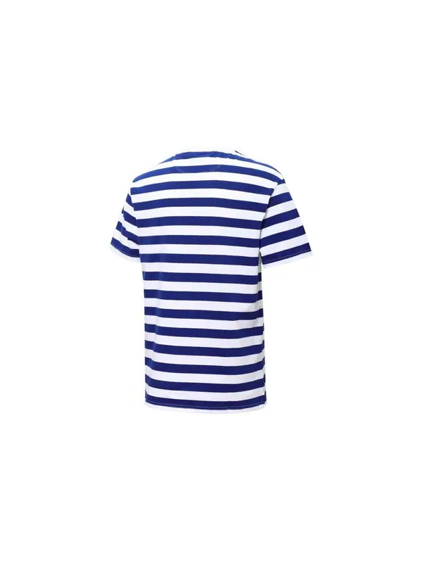 Футболка mmq striped t-shirt 'blue' Puma — изображение 2 из 2, синий/белый
