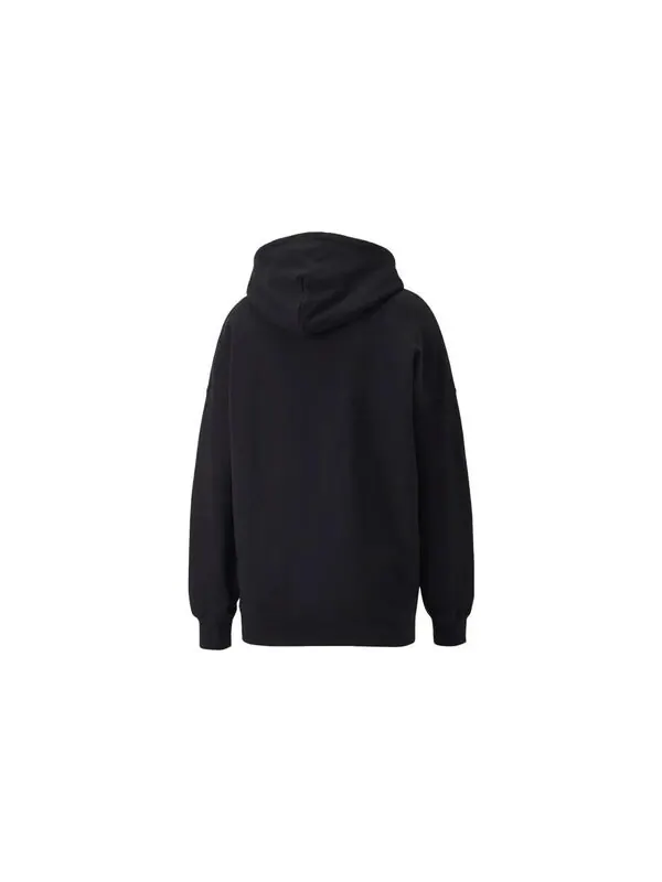 Толстовка downtown oversized graphic hoodie 'black' Puma — изображение 2 из 2, черный/желтый/розовый