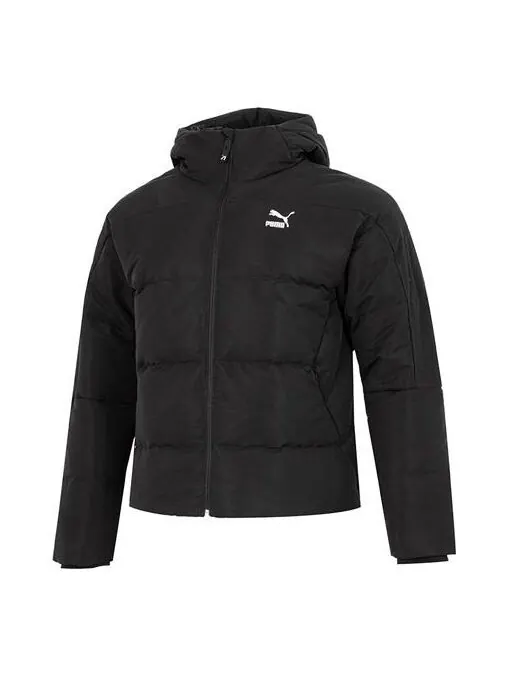 Куртка classics padded down jacket 'black' Puma — изображение 1 из 4, черный/белый