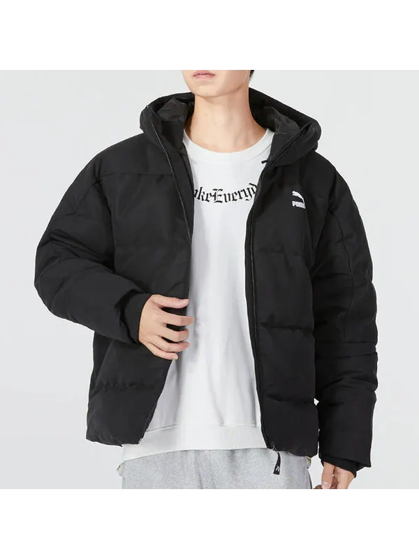 Куртка classics padded down jacket 'black' Puma — изображение 4 из 4, черный/белый