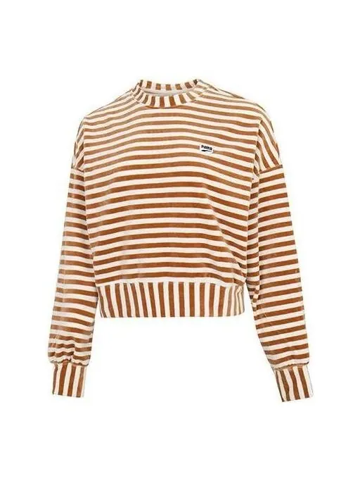 Свитер striped knitted sweater 'beige' Puma — изображение 1 из 4, бежевый