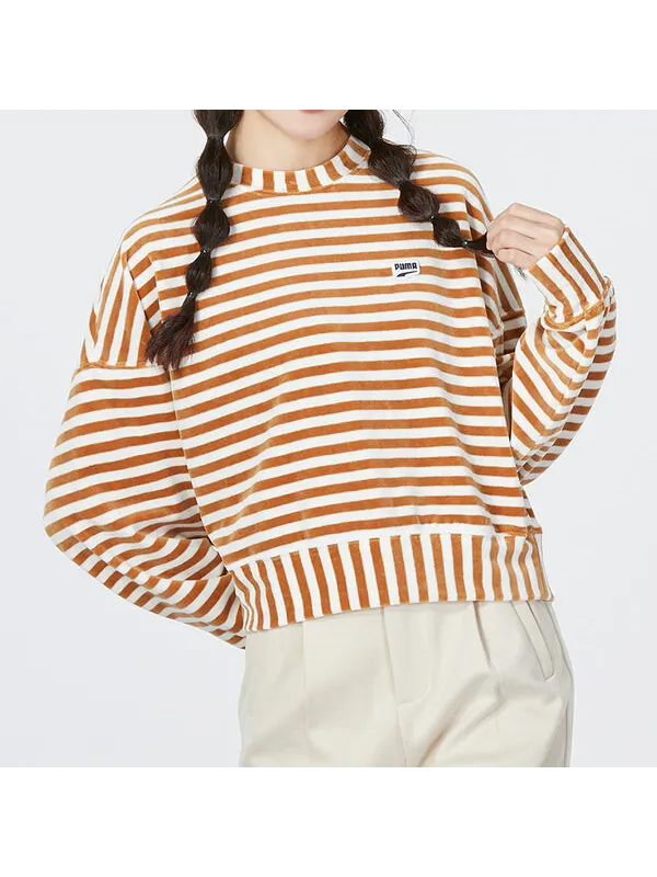Свитер striped knitted sweater 'beige' Puma — изображение 3 из 4, бежевый