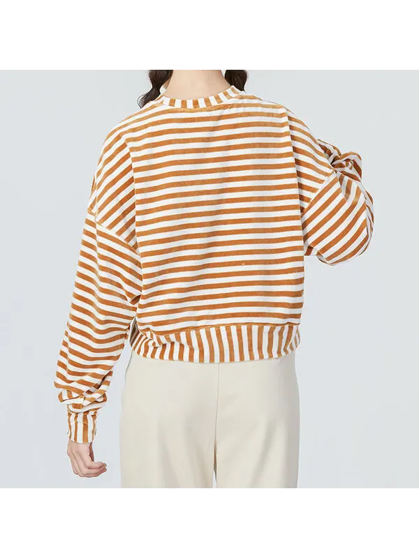 Свитер striped knitted sweater 'beige' Puma — изображение 4 из 4, бежевый