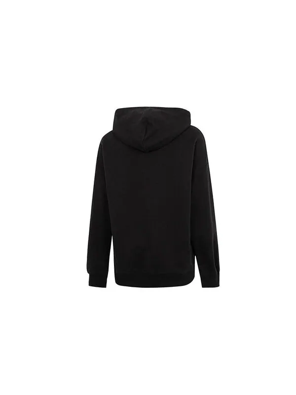 Толстовка oversized graphic hoodie 'black' Puma — изображение 2 из 4, черный/желтый/синий