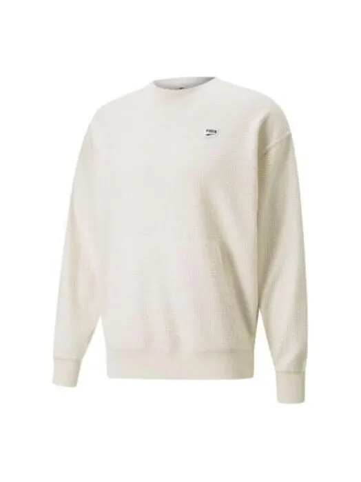 Свитер downtown waffle crewneck sweatshirt 'white' Puma