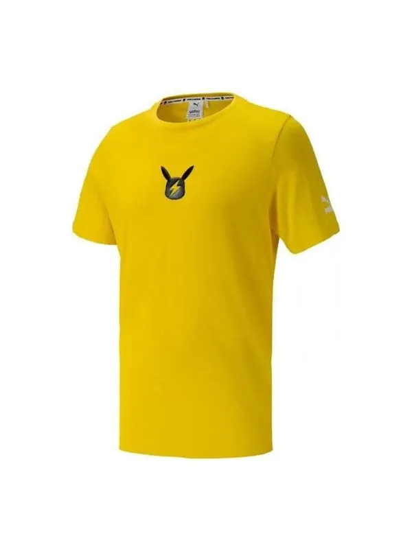 Футболка x pokemon graphic tee 'yellow' Puma — изображение 1 из 2, желтый/черный