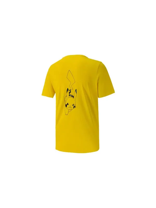 Футболка x pokemon graphic tee 'yellow' Puma — изображение 2 из 2, желтый/черный